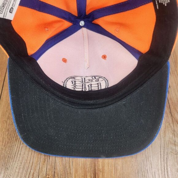 Dragon Ball Z Goku Emblem Snapback Hat Cap Orange Blue Anime Fantasy Martial Art - Picture 8 of 11